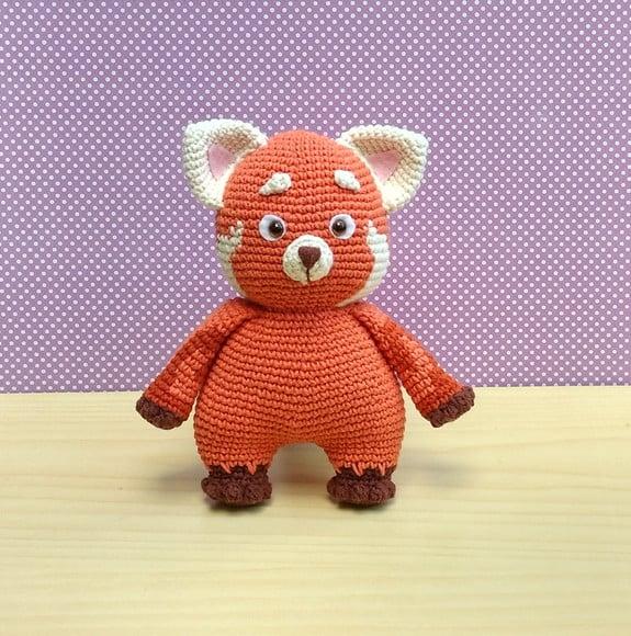 Mei Mei Panda Vermelho Amigurumi (red Crescer É Uma Fera)