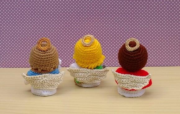 Mini Arcanjos ( São Gabriel São Rafael São Miguel) Amigurumi