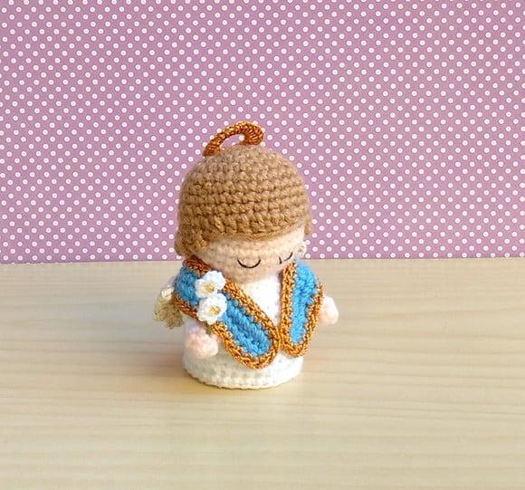 Mini São Gabriel Arcanjo Amigurumi
