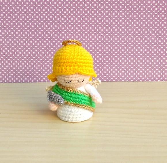 Mini São Rafael Arcanjo Amigurumi
