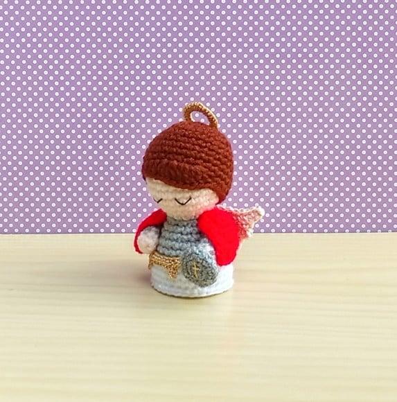 Mini São Miguel Arcanjo Amigurumi