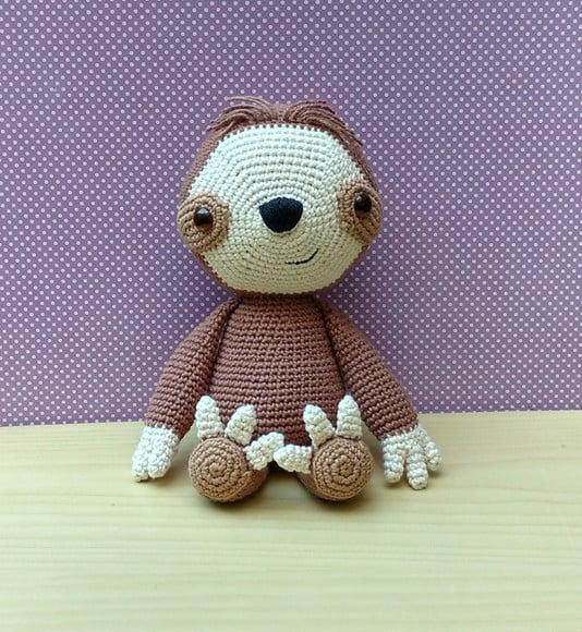 Preguiça Sam Amigurumi