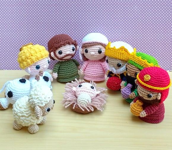 Presépio 10 Peças Amigurumi ** Burrinho Brinde