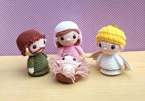 Presépio 10 Peças Amigurumi ** Burrinho Brinde