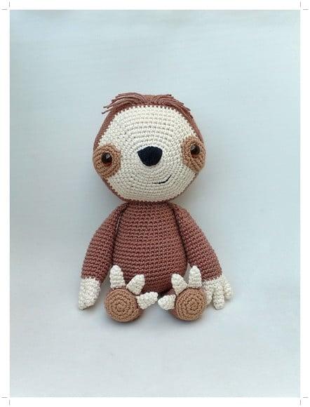 Preguiça Sam Amigurumi