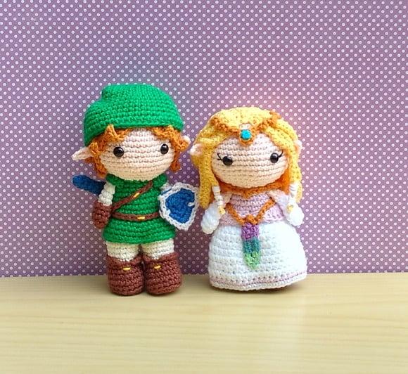 Princesa Zelda e Link (a Lenda de Zelda) Amigurumi