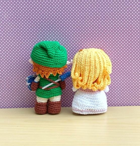 Princesa Zelda e Link (a Lenda de Zelda) Amigurumi