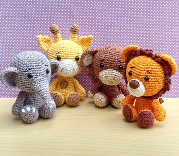 Safári Baby - Elefante Amigurumi