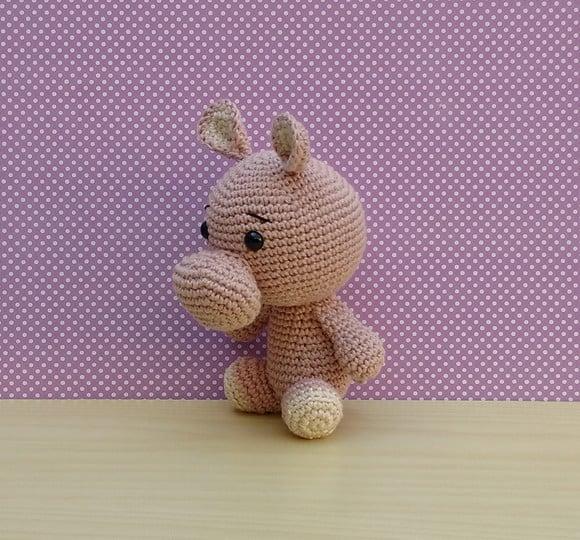 Safári Baby - Hipopótamo Amigurumi