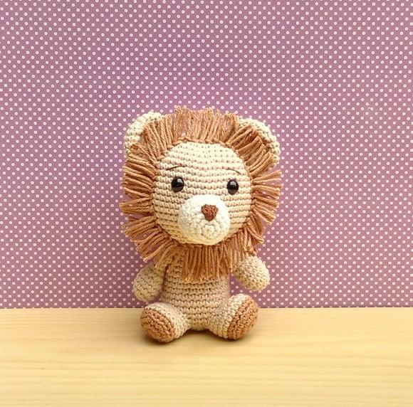 Safári Baby - Leão Jujuba Amigurumi