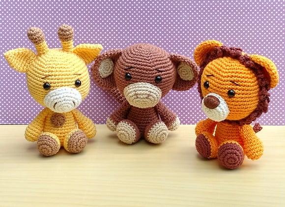Safári Baby - Leão Amigurumi