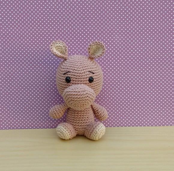 Safári Baby - Hipopótamo Amigurumi
