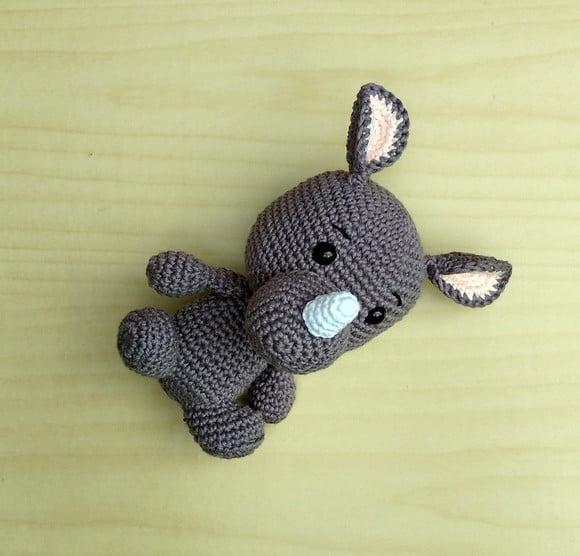 Safári Baby - Rinoceronte Amigurumi