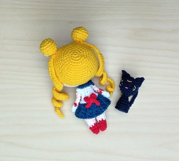 Sailor Moon e Luna Amigurumi