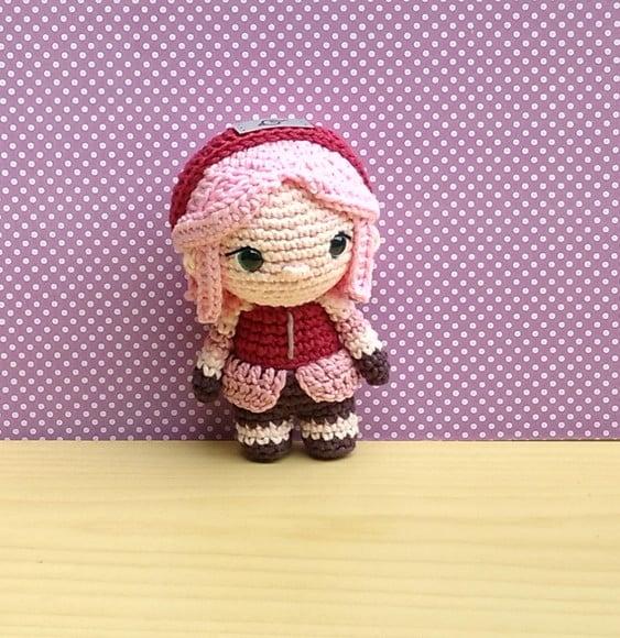 Sakura Haruno Amigurumi (naruto Shippuden) * Pronta Entrega
