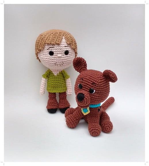 Scooby-doo e Salsicha Amigurumi (scooby-doo e Sua Turma)