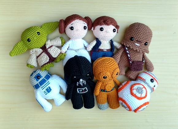 Set Star Wars Lovers 11 Personagens Amigurumi