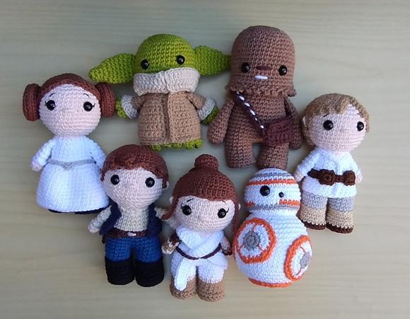 Set Star Wars Lovers 11 Personagens Amigurumi
