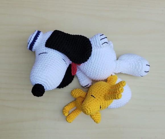 Snoopy Marinheiro e Woodstock Amigurumi