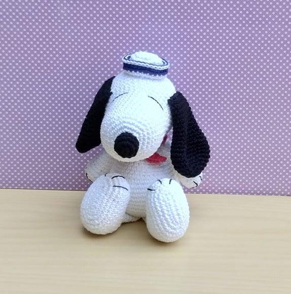 Snoopy Marinheiro Amigurumi