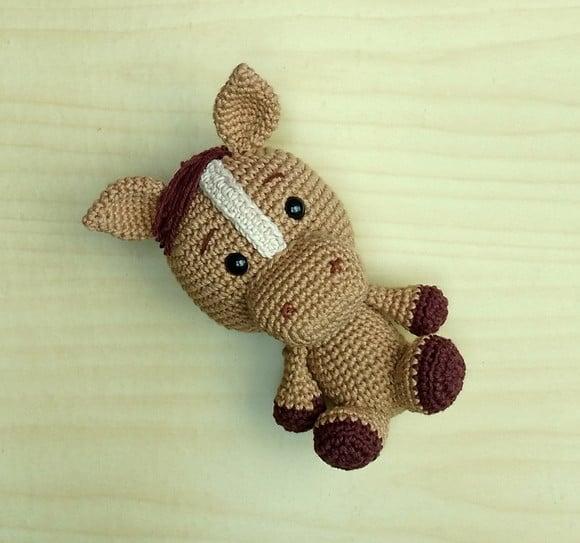 Trio Fazendinha Baby - Cavalo, Porco e Vaca Amigurumi