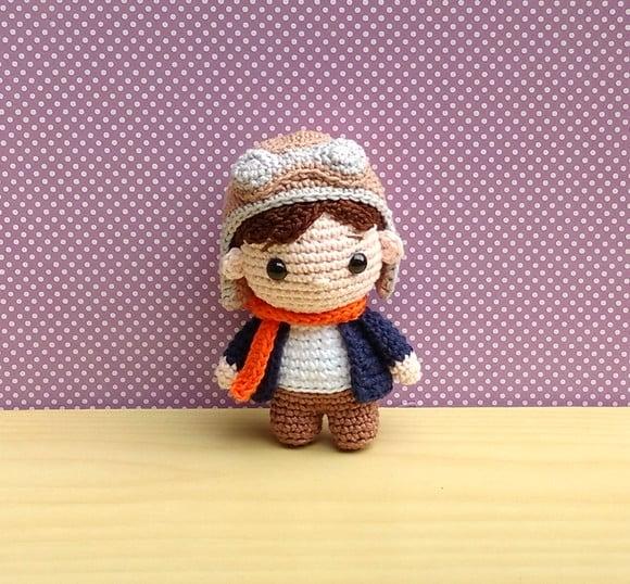 Trio Pequeno Príncipe, Raposa e Piloto Amigurumi