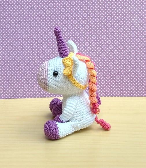 Unicórnio Aurora Amigurumi
