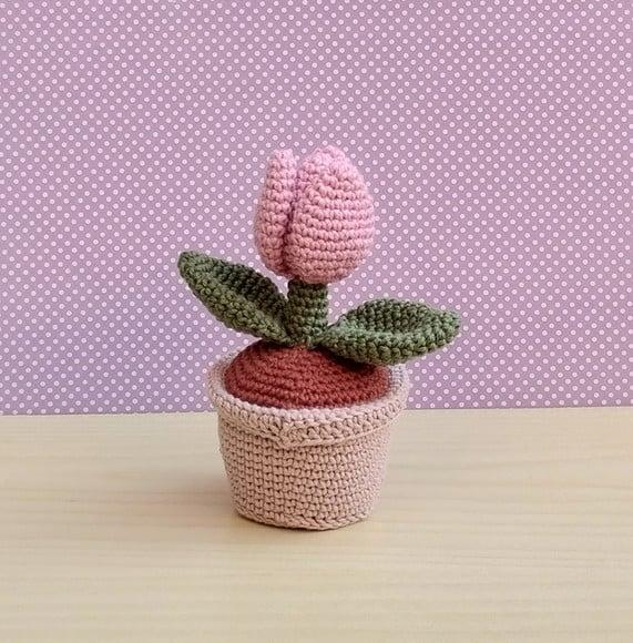 Vaso Tulipa Amigurumi
