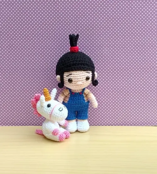 Agnes e Fluffy- Meu Malvado Favorito Amigurumi