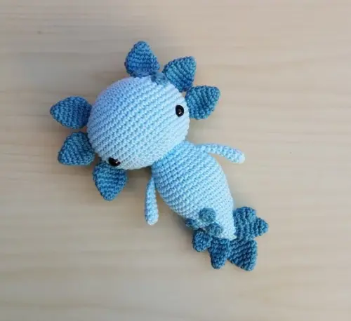 Axolote Netuno Amigurumi **pronta Entrega