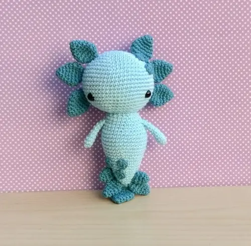 Axolote Netuno Amigurumi **pronta Entrega