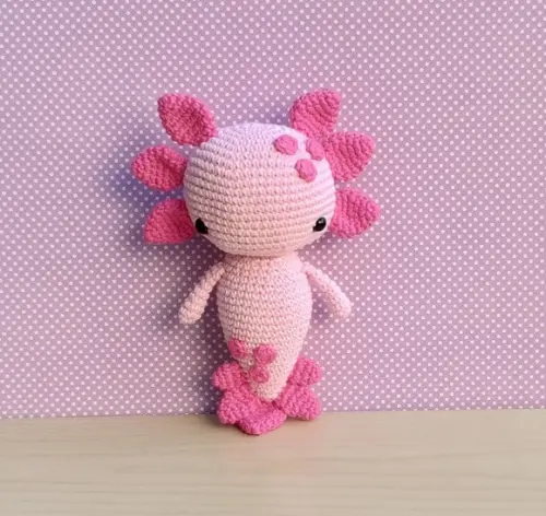 Axolote Tutti-frutti Amigurumi **pronta Entrega