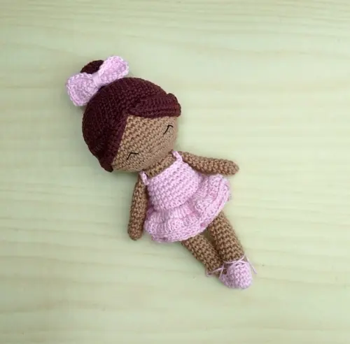 Boneca Bailarina Rosa Amigurumi
