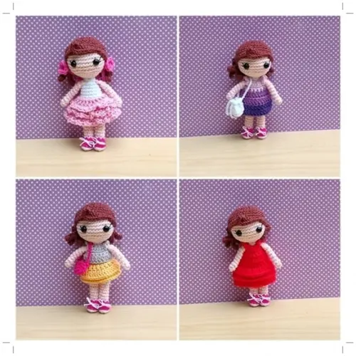 Boneca Maristela Amigurumi com Roupinhas