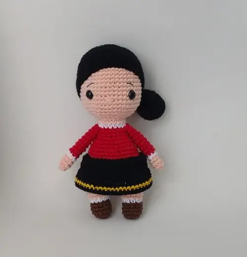 Boneca Olívia Palito Amigurumi