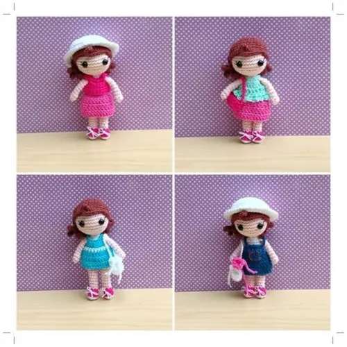 Boneca Maristela Amigurumi com Roupinhas