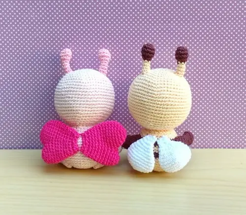 Borboleta Bia e Abelha Mia Amigurumi