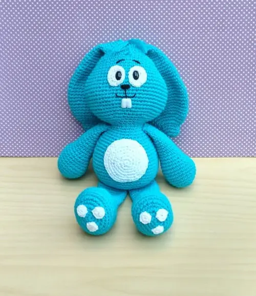 Coelho Azul Sansão Amigurumi