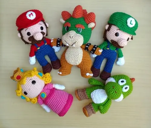 Coleção Super Mario World Amigurumi