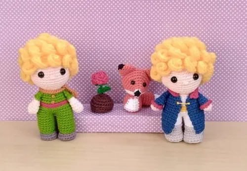 Combo o Pequeno Príncipe com 4 Amigurumis