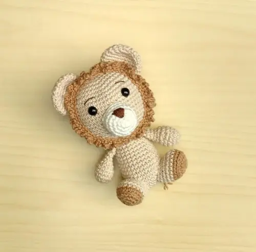 Combo Safári - Elefante-girafa-macaco-leão Amigurumi