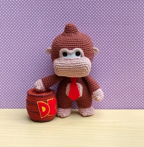 Donkey Kong Amigurumi + Barril ** Pronta Entrega