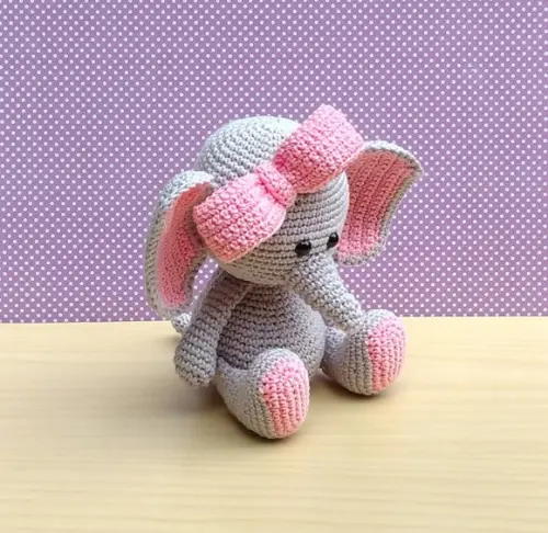 Elefantinha Ellie Amigurumi