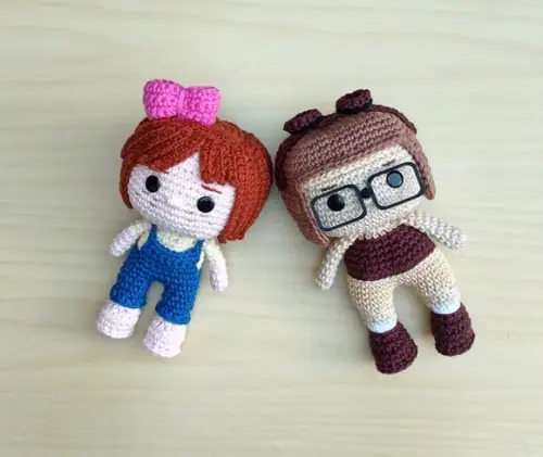 Ellie e Carl Crianças ( Up! Altas Aventuras ) Amigurumi