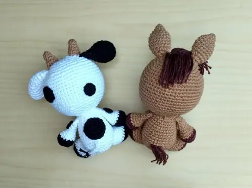 Fazendinha Baby - Cavalo e Vaca Amigurumi