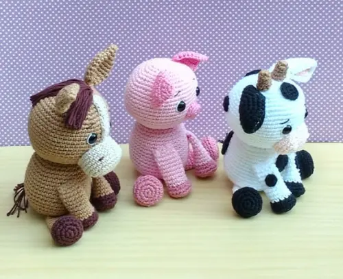 Fazendinha Tobias, Alfafa e Betina Amigurumi
