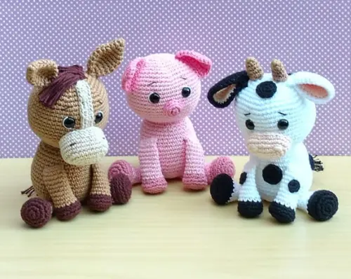 Fazendinha Tobias, Alfafa e Betina Amigurumi