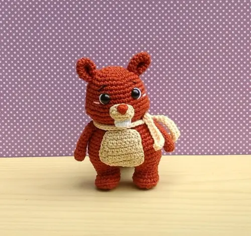 Guaxinim Raposa Castor Esquilo Amigurumi