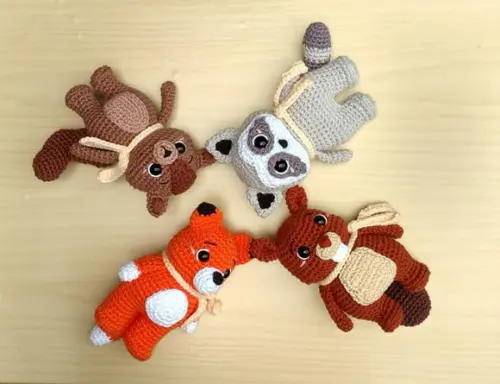 Guaxinim Dimi (coleção Bosque) Amigurumi