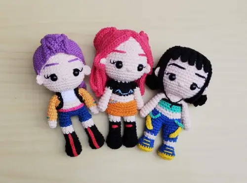 Guerreiras do K-pop - Huntrix - Mira Amigurumi